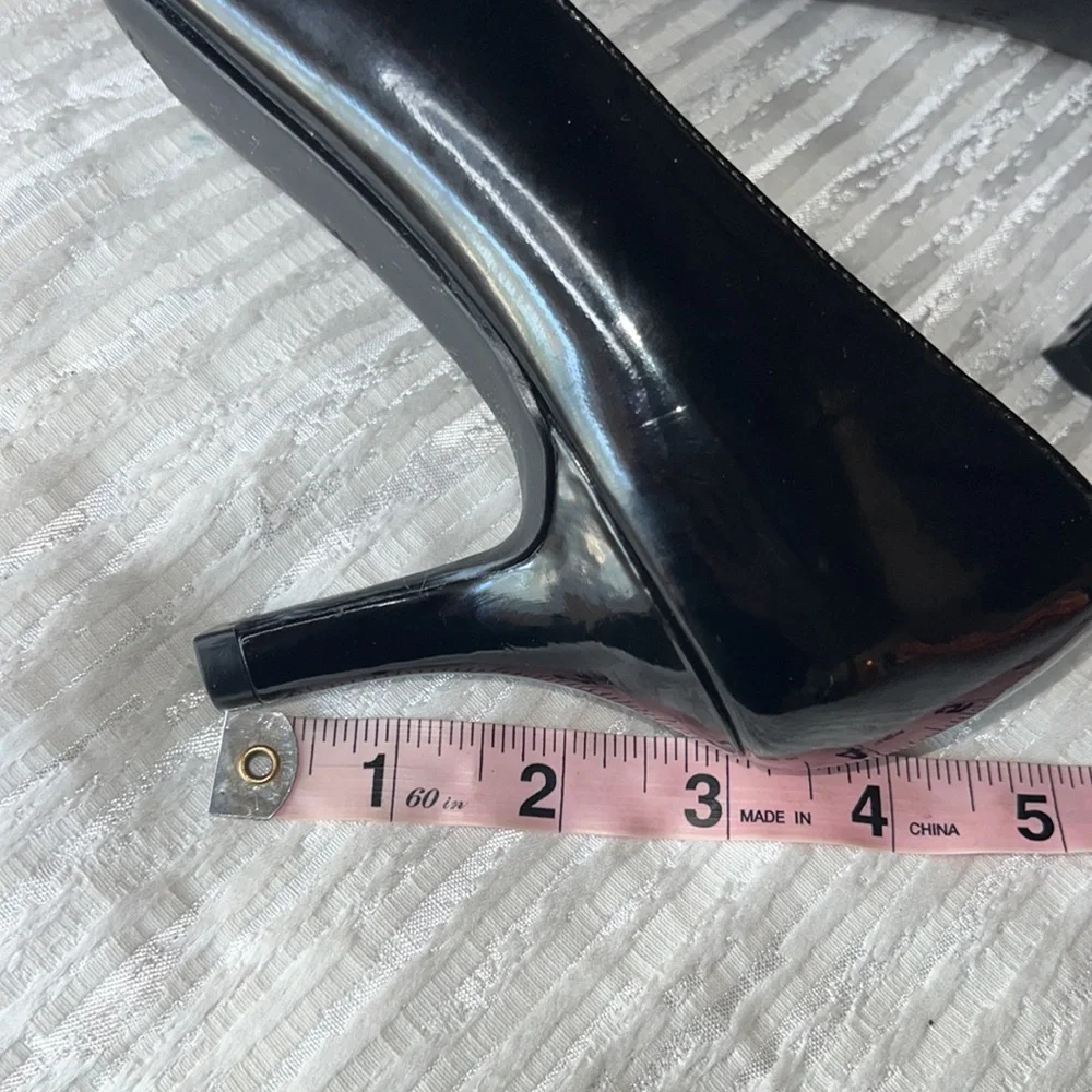 Kelly & Katie Black Patent Leather Stiletto Shoes / Heels Size 8.5, 3” Heel - Picture 13 of 16